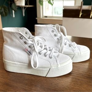 Superga Hi Top Sneakers in White
